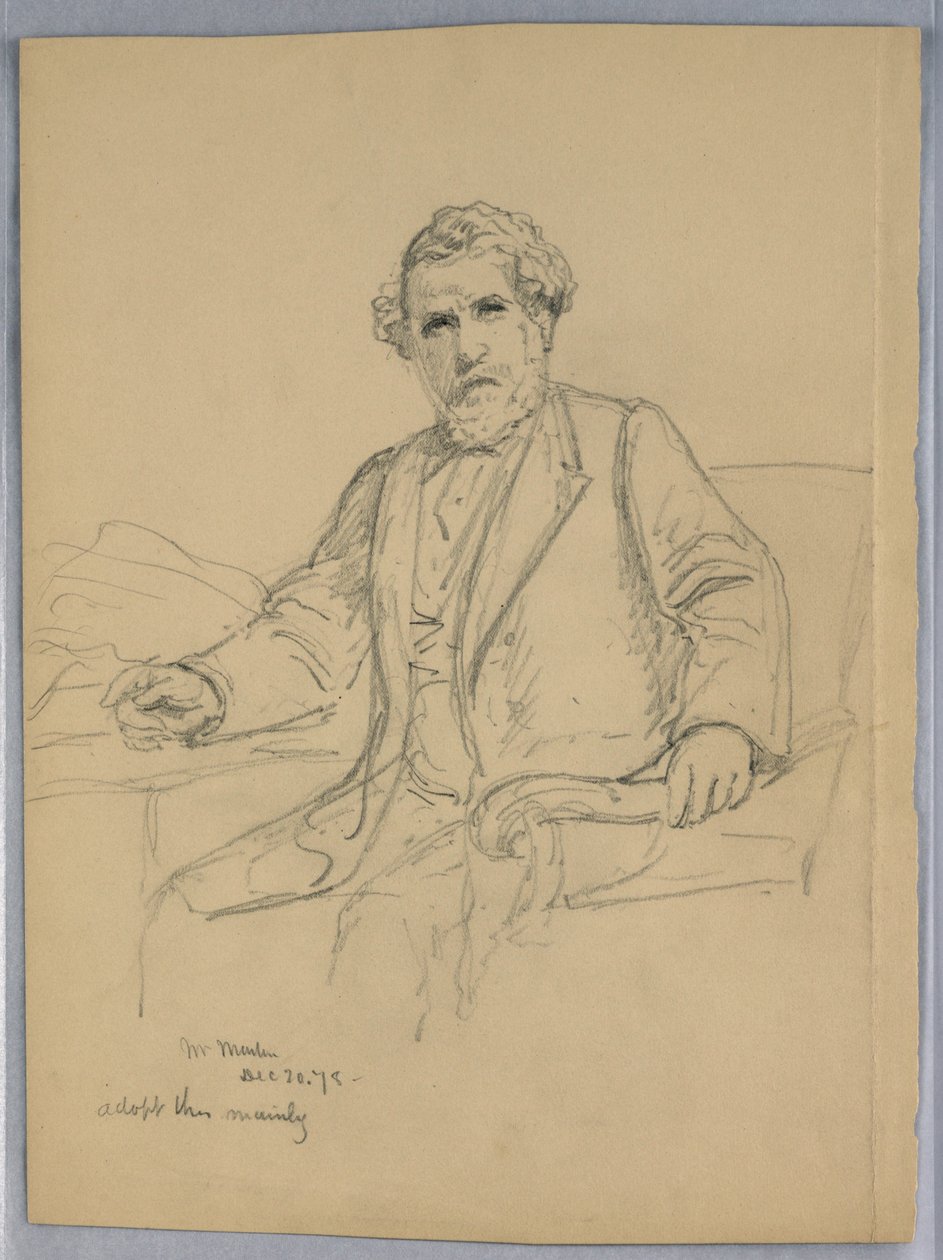 Dibujo, Charles J. Martin para el, 20 de diciembre de 1878 de Daniel Huntington
