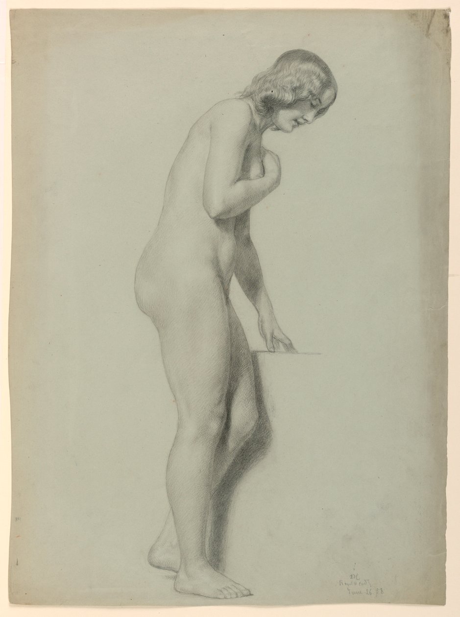 Dibujo, Desnudo femenino, 1858 de Daniel Huntington