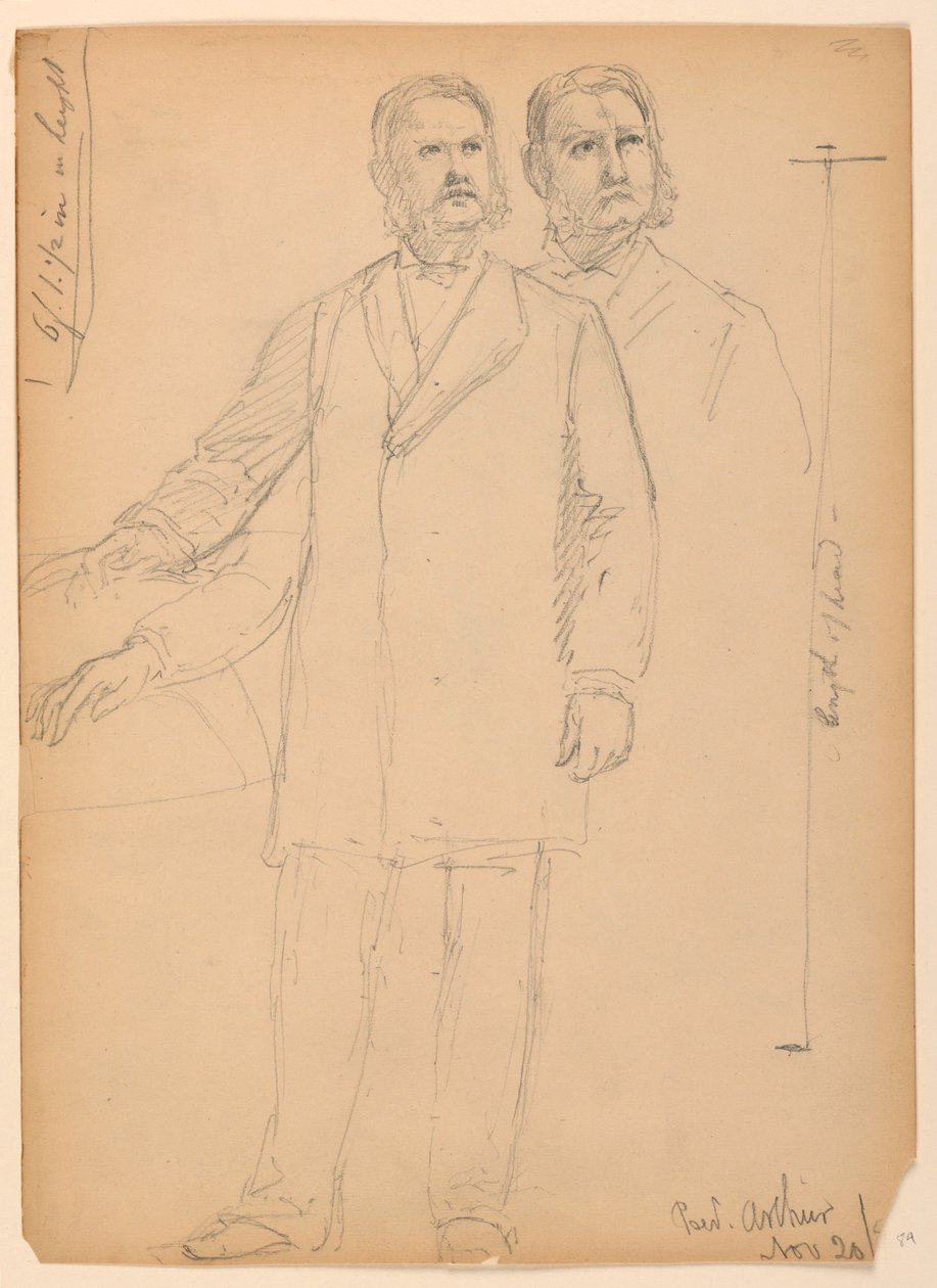 Dibujo, Presidente Chester A. Arth, 1850 de Daniel Huntington