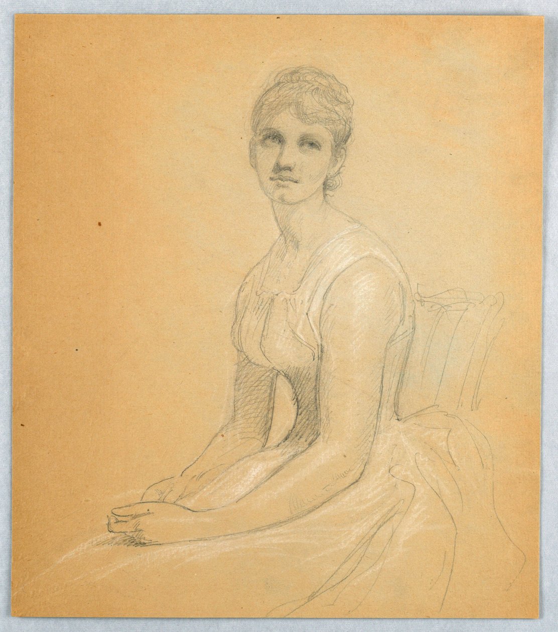 Dibujo, Boceto para retrato de mujer, 1881 de Daniel Huntington