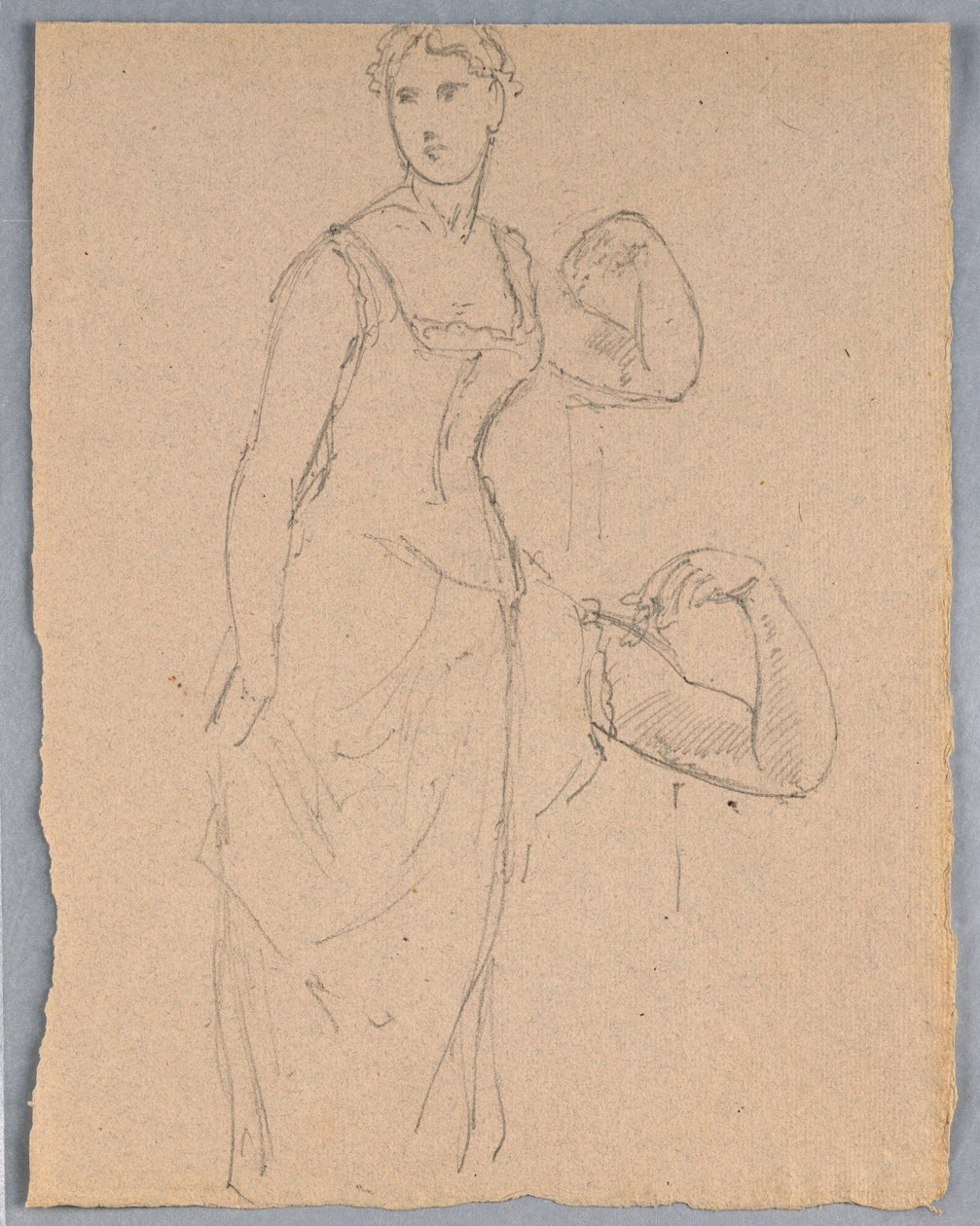 Dibujo, Boceto para un retrato de Bella Worsham, 1878 de Daniel Huntington