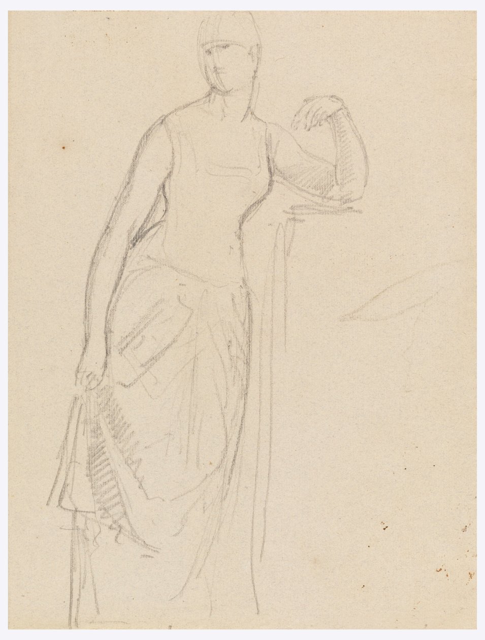 Dibujo, Boceto para un retrato de la Sra. Bella Worsham, 1878 de Daniel Huntington