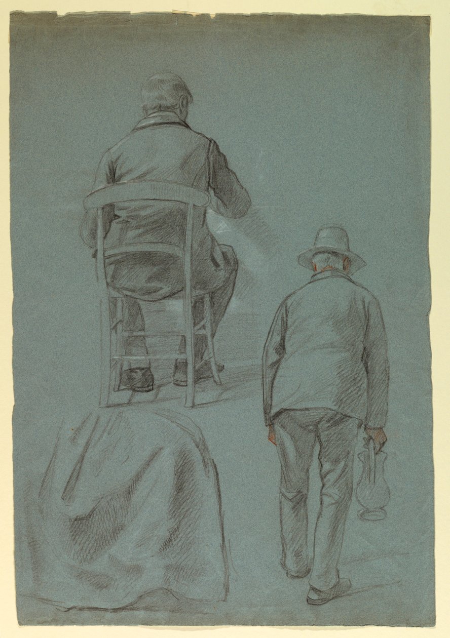 Dibujo, Falda Drapery para Mrs. Sheppard Gandy, 1859 de Daniel Huntington