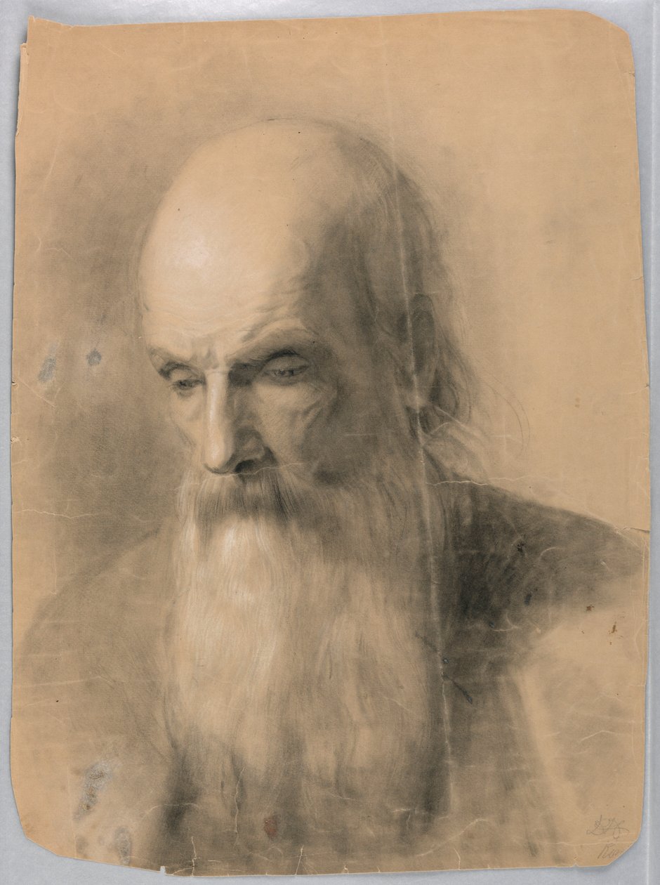 Dibujo, Estudio para "A Lesson in Ch, 1863 de Daniel Huntington
