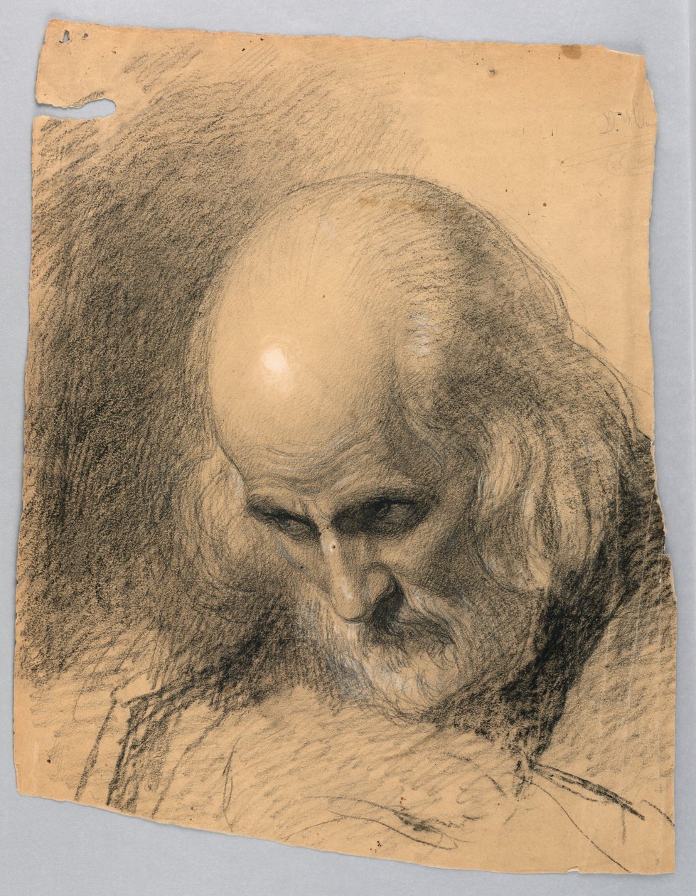 Dibujo, Estudio para "Una lección de caridad", 1863 de Daniel Huntington