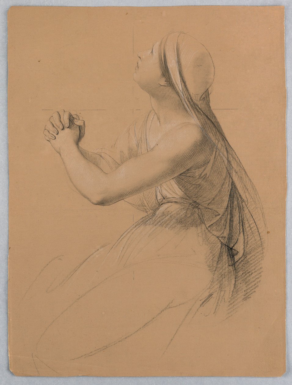 Dibujo, Estudio para "Communion of t, 1844 de Daniel Huntington
