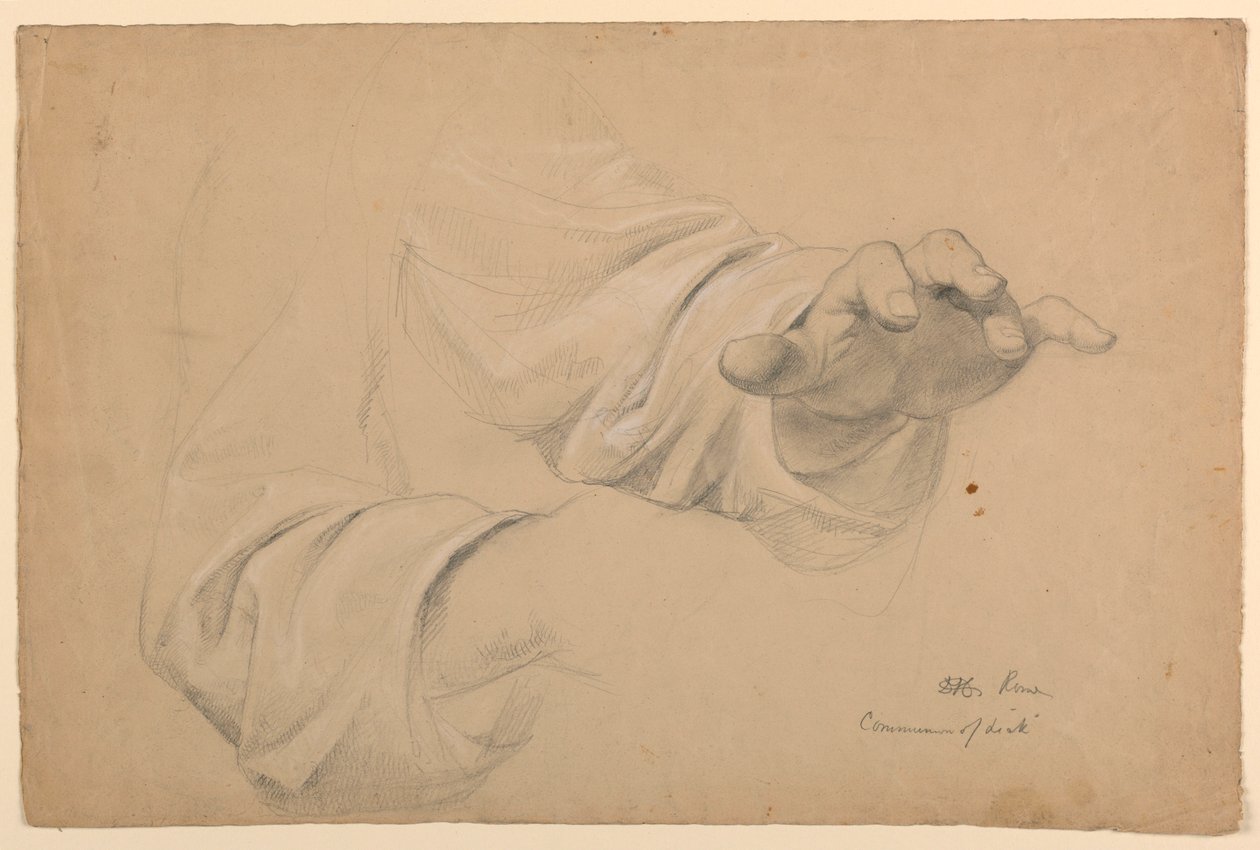 Dibujo, Estudio para "Communion of t, 1844 de Daniel Huntington