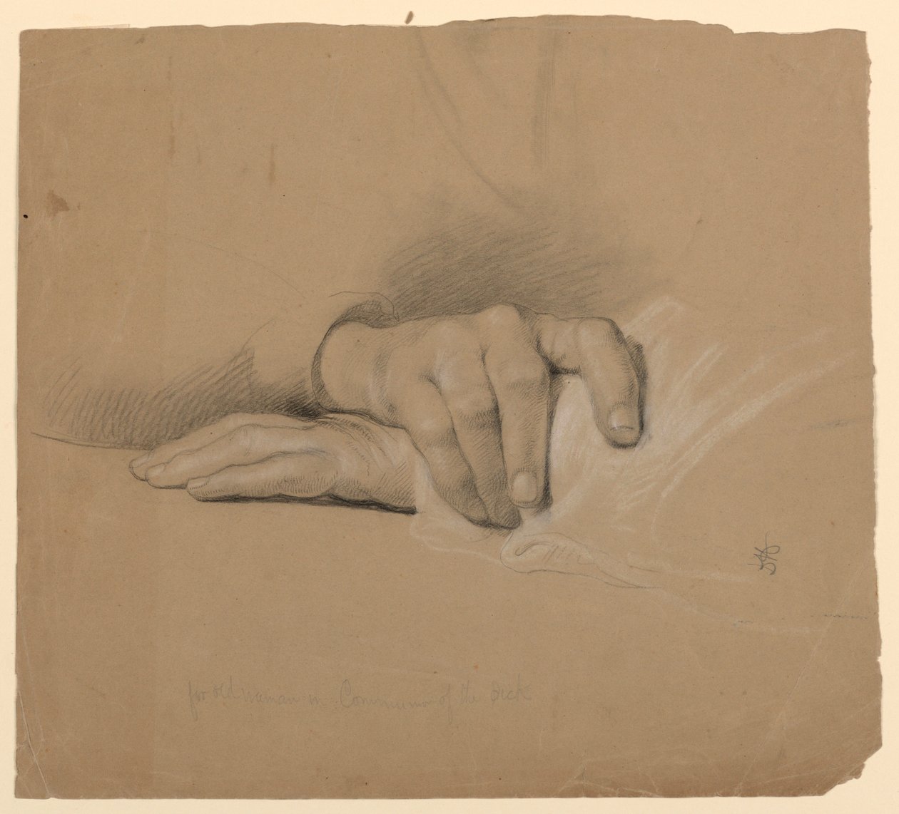 Dibujo, Estudio para "Communion of t, 1844 de Daniel Huntington