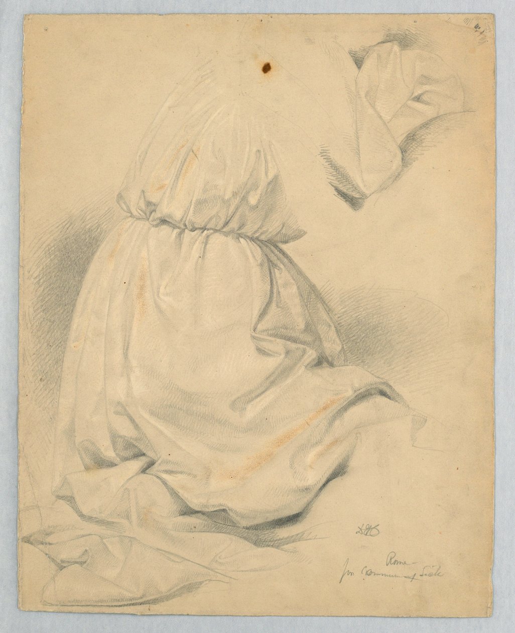 Dibujo, Estudio para "Communion of t, 1846 de Daniel Huntington