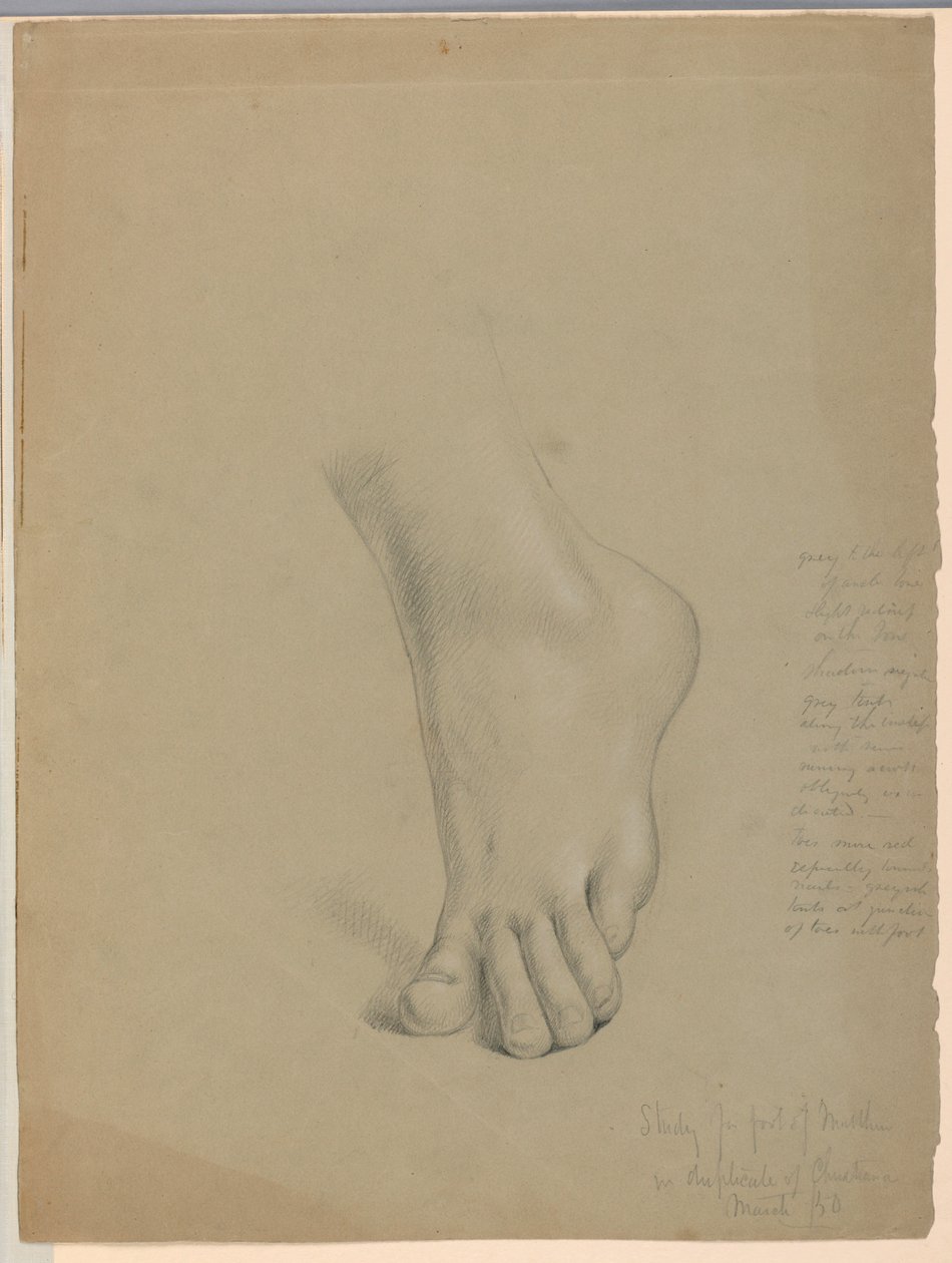 Dibujo, Estudio para duplicado de "Christiana", marzo de 1850 de Daniel Huntington