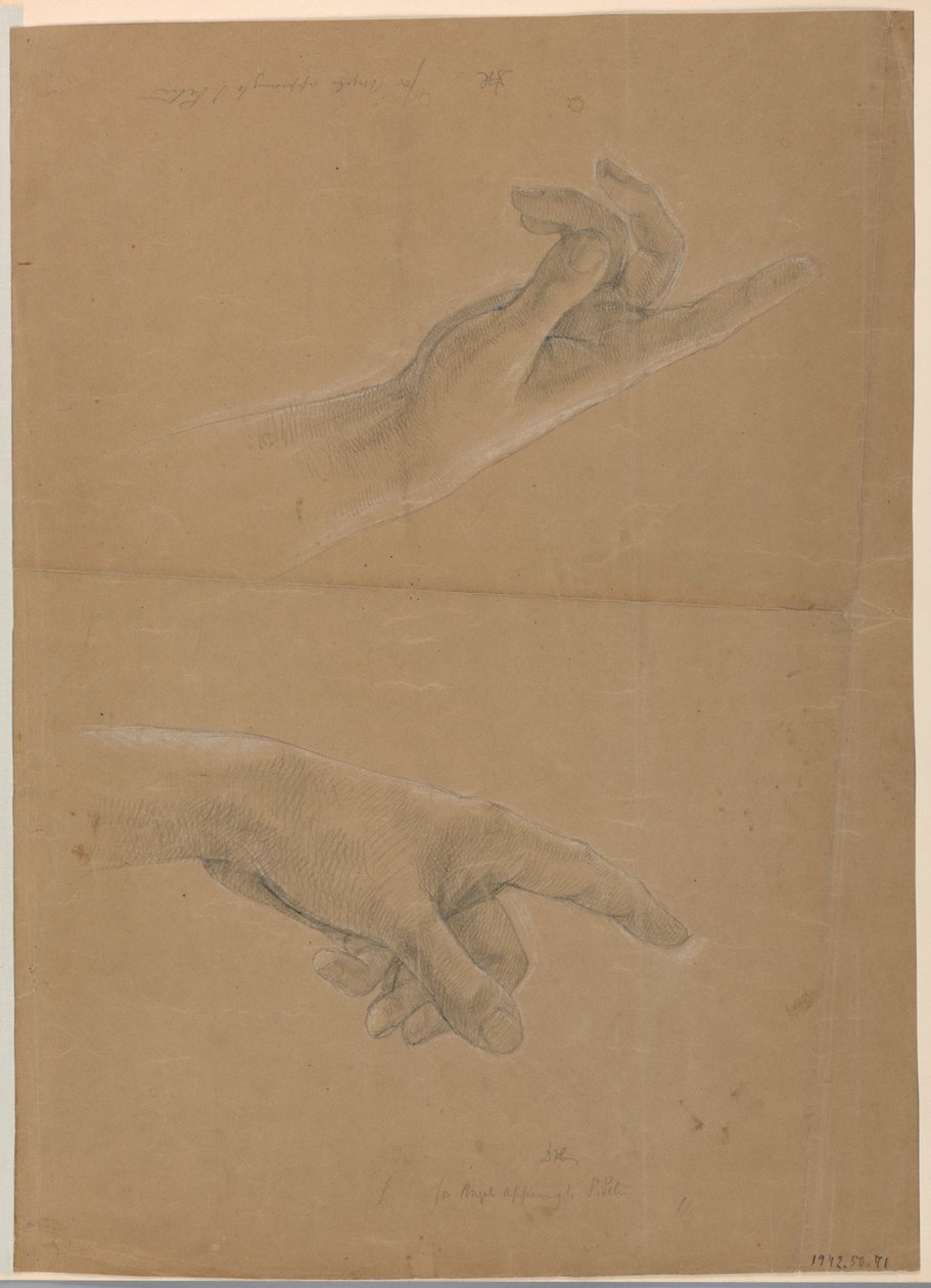 Dibujo, Estudio para "Early Christia, 1839-40 de Daniel Huntington