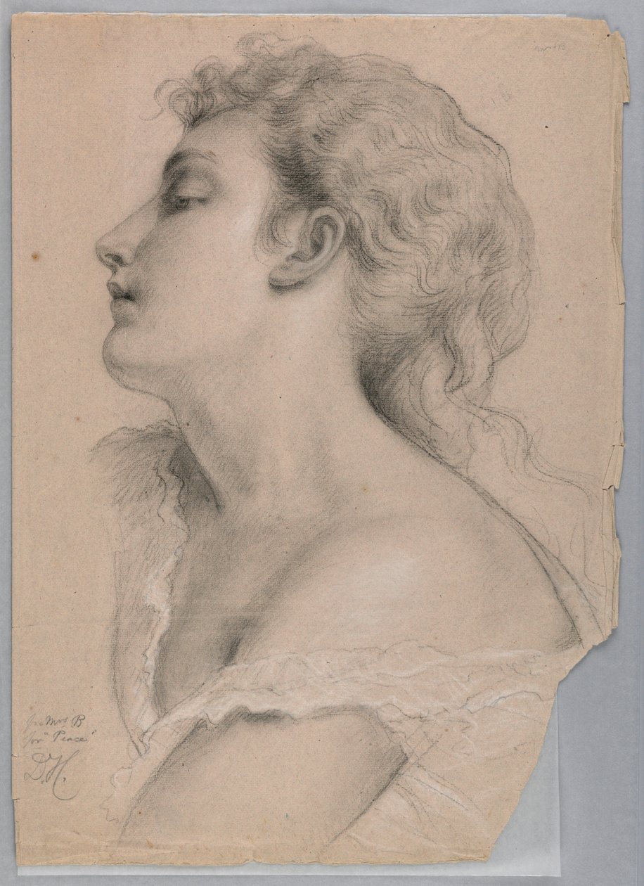 Dibujo, Estudio para "Justice and Pe, 1878 de Daniel Huntington