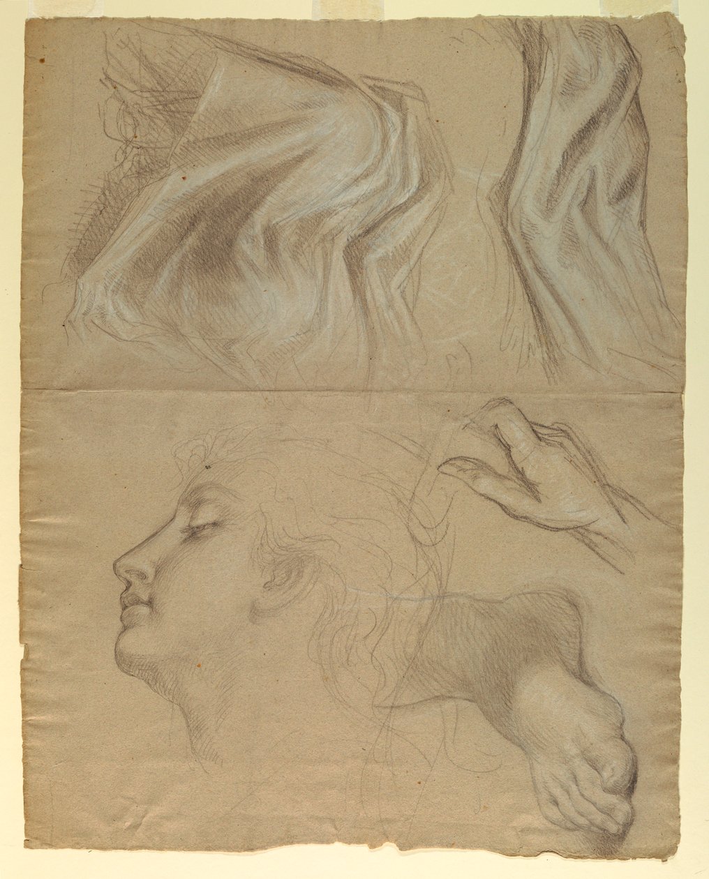 Dibujo, Estudio para "Justice and Pe, 1878 de Daniel Huntington