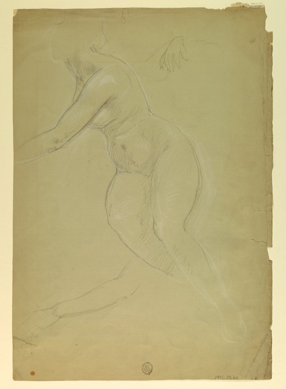 Dibujo, Estudio para "Justice and Pe, 1886 de Daniel Huntington