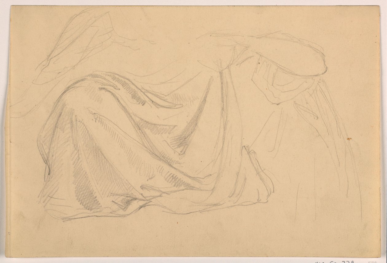 Dibujo, Estudio para "Justice and Peace:, Drapery, 1878-86 de Daniel Huntington