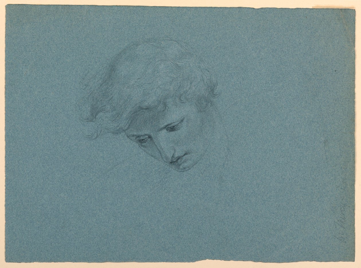 Dibujo, Estudio para "El sueño de Mercy", 1857 de Daniel Huntington