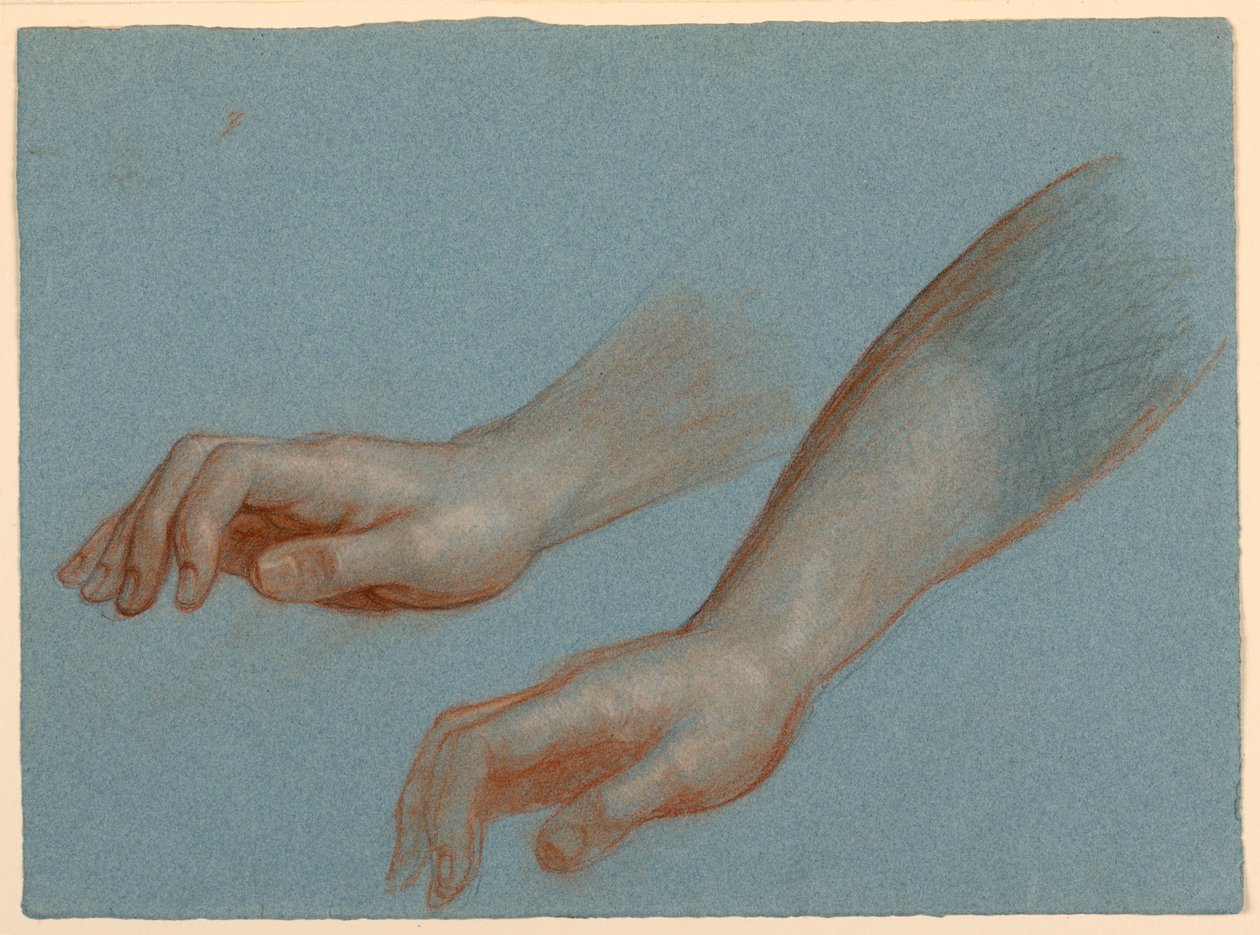 Dibujo, Estudio para "El sueño de Mercy", 1857 de Daniel Huntington
