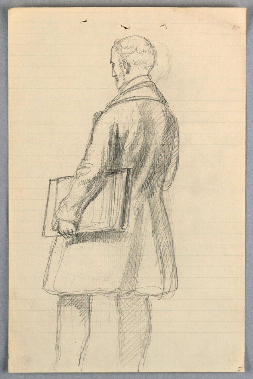 Dibujo, Estudio para "Grupo científico", 1858 de Daniel Huntington