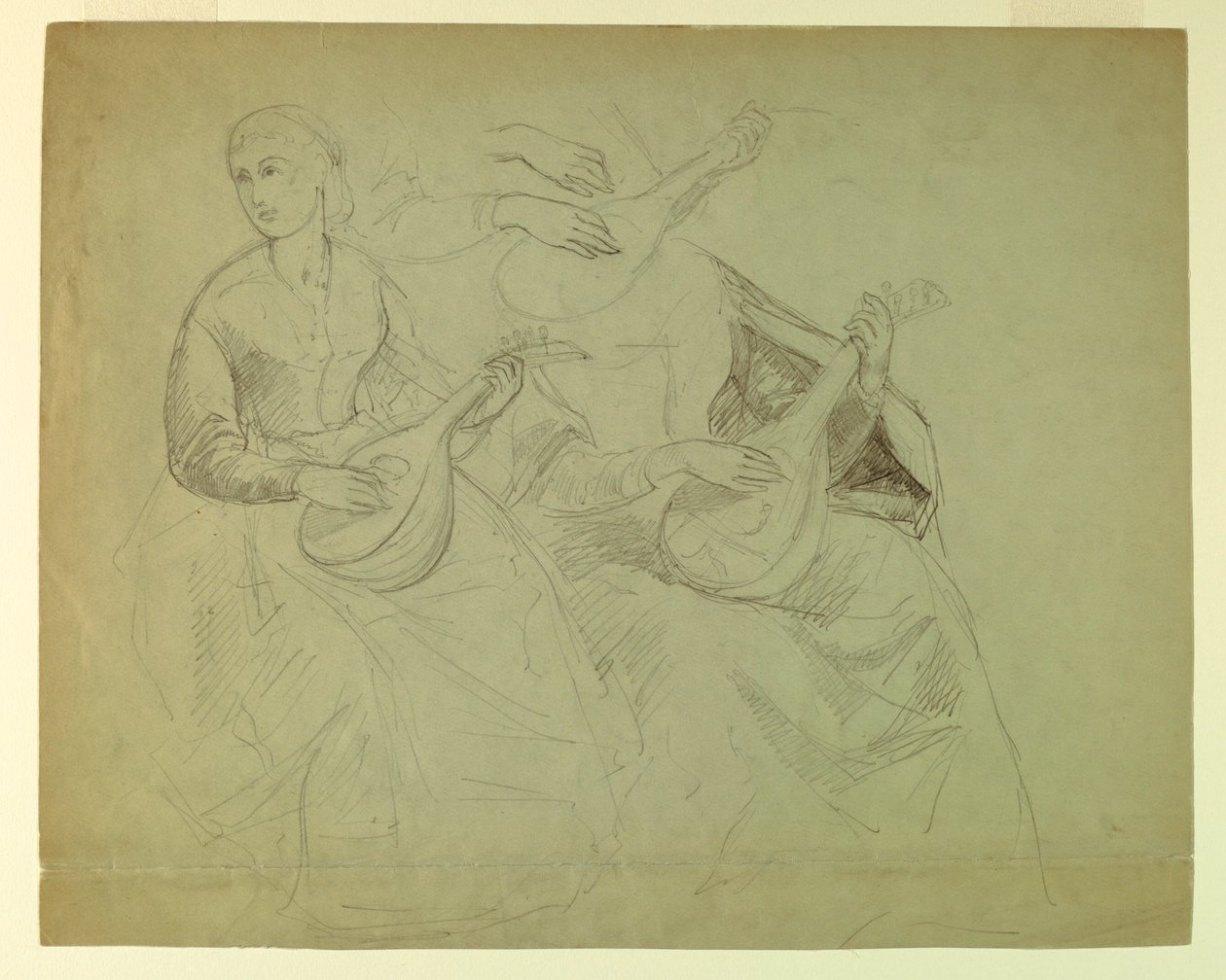 Dibujo, Estudio para "Tiziano mostrando, 1871-72 de Daniel Huntington