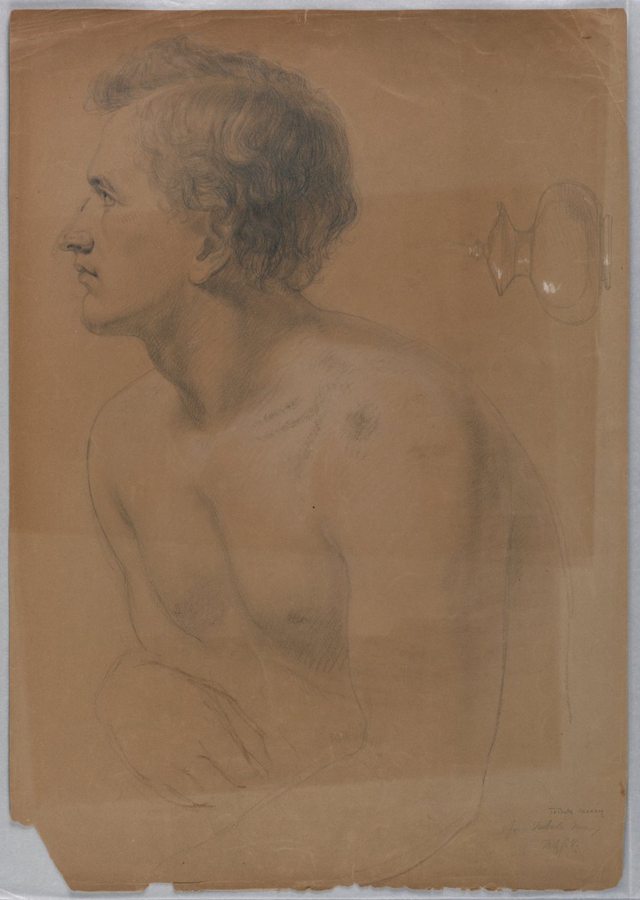 Dibujo, Estudio para "Tribute Money", julio de 1852 de Daniel Huntington