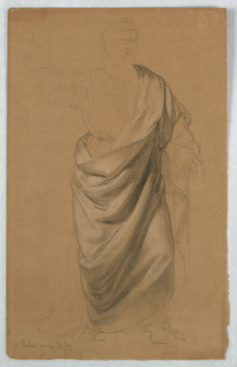 Dibujo, Estudio para "Tribute Money", julio de 1852 de Daniel Huntington