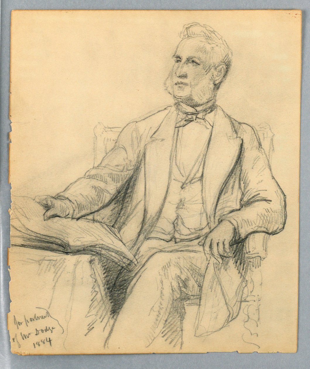 Dibujo, William E. Dodge sentado, 1884 de Daniel Huntington