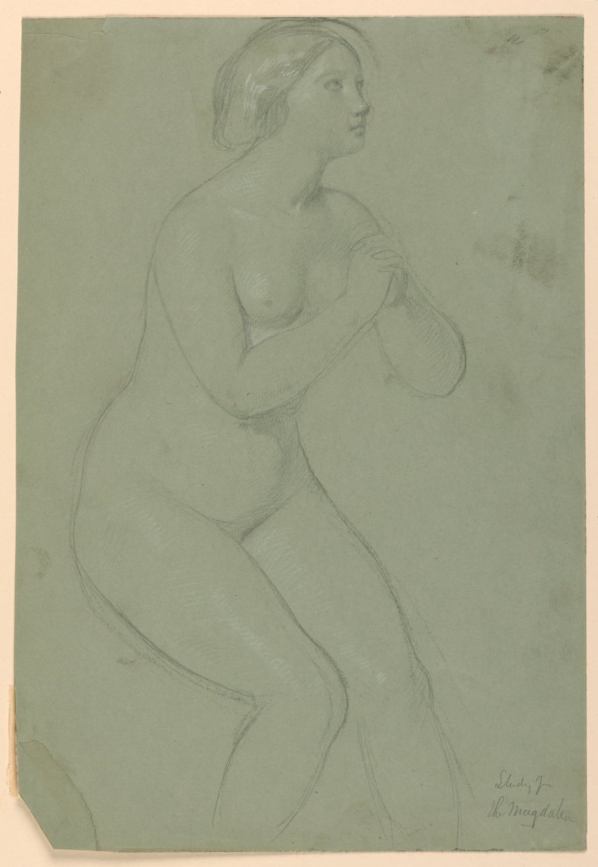 Estudio de Desnudo Femenino para "Una Magdalena" de Daniel Huntington