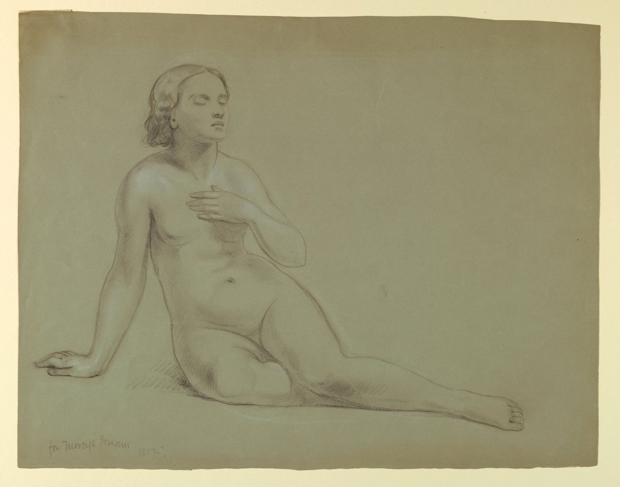 Desnudo femenino, estudio para "El sueño de la misericordia" de Daniel Huntington