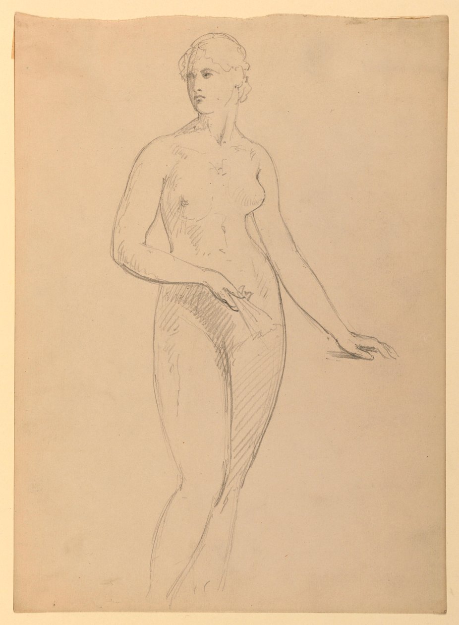 Desnudo femenino, estudio para retrato de la Sra. Henry Schieffelin de Daniel Huntington