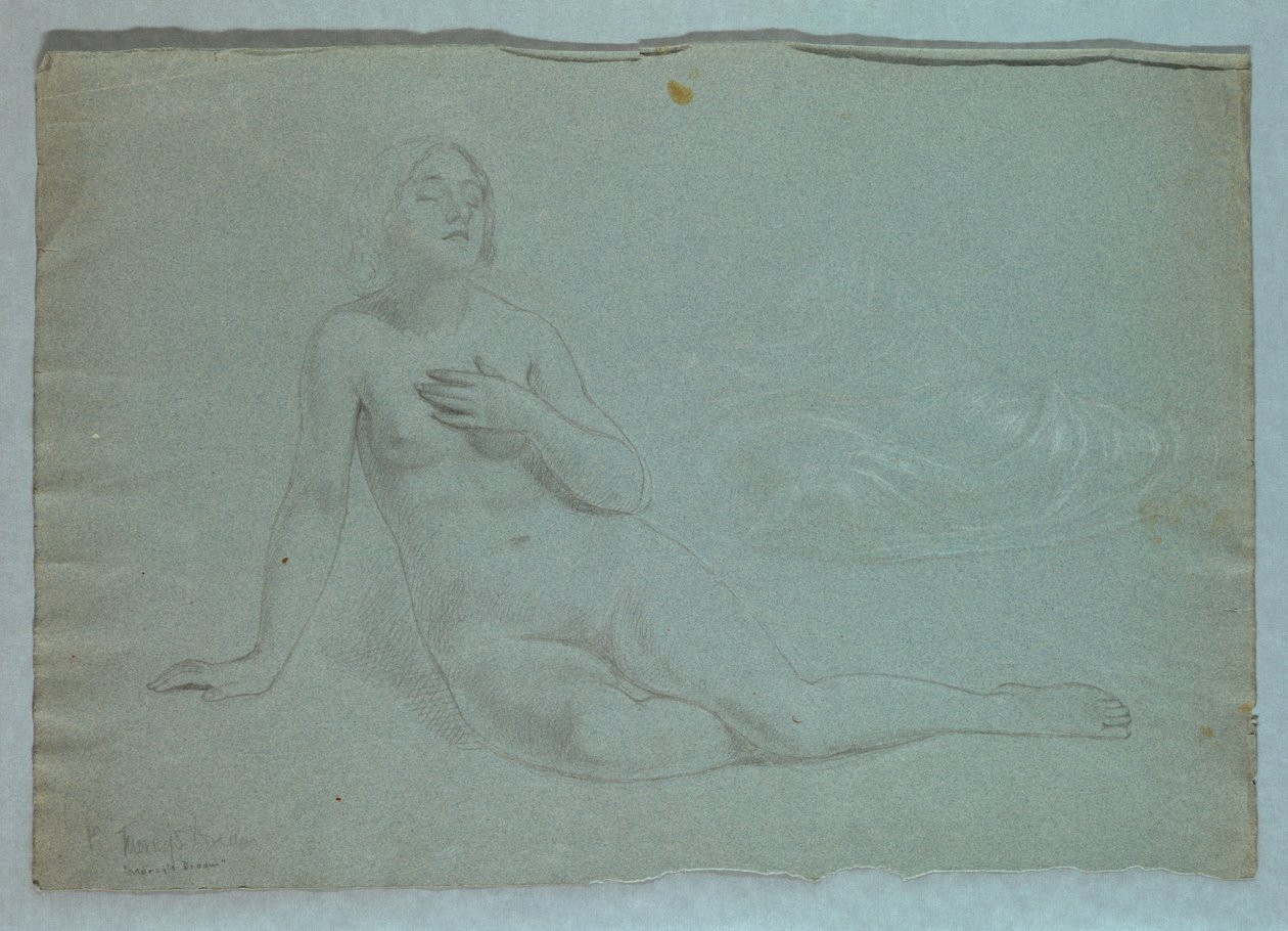 Estudio de figura de la Misericordia para "El sueño de la Misericordia" de Daniel Huntington