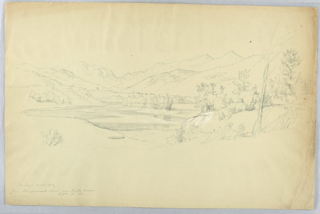 Franconia Notch desde el Río Pemigewasset cerca de Grafton House de Daniel Huntington