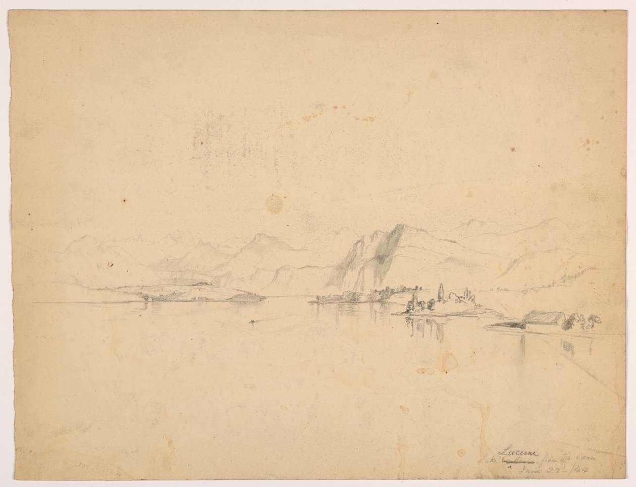 Lago Lucerna desde "El Cisne" de Daniel Huntington