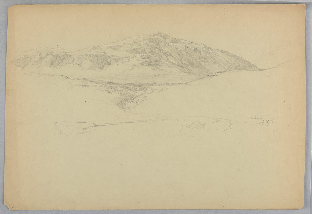 Boceto de paisaje, Monte Desierto, Maine de Daniel Huntington