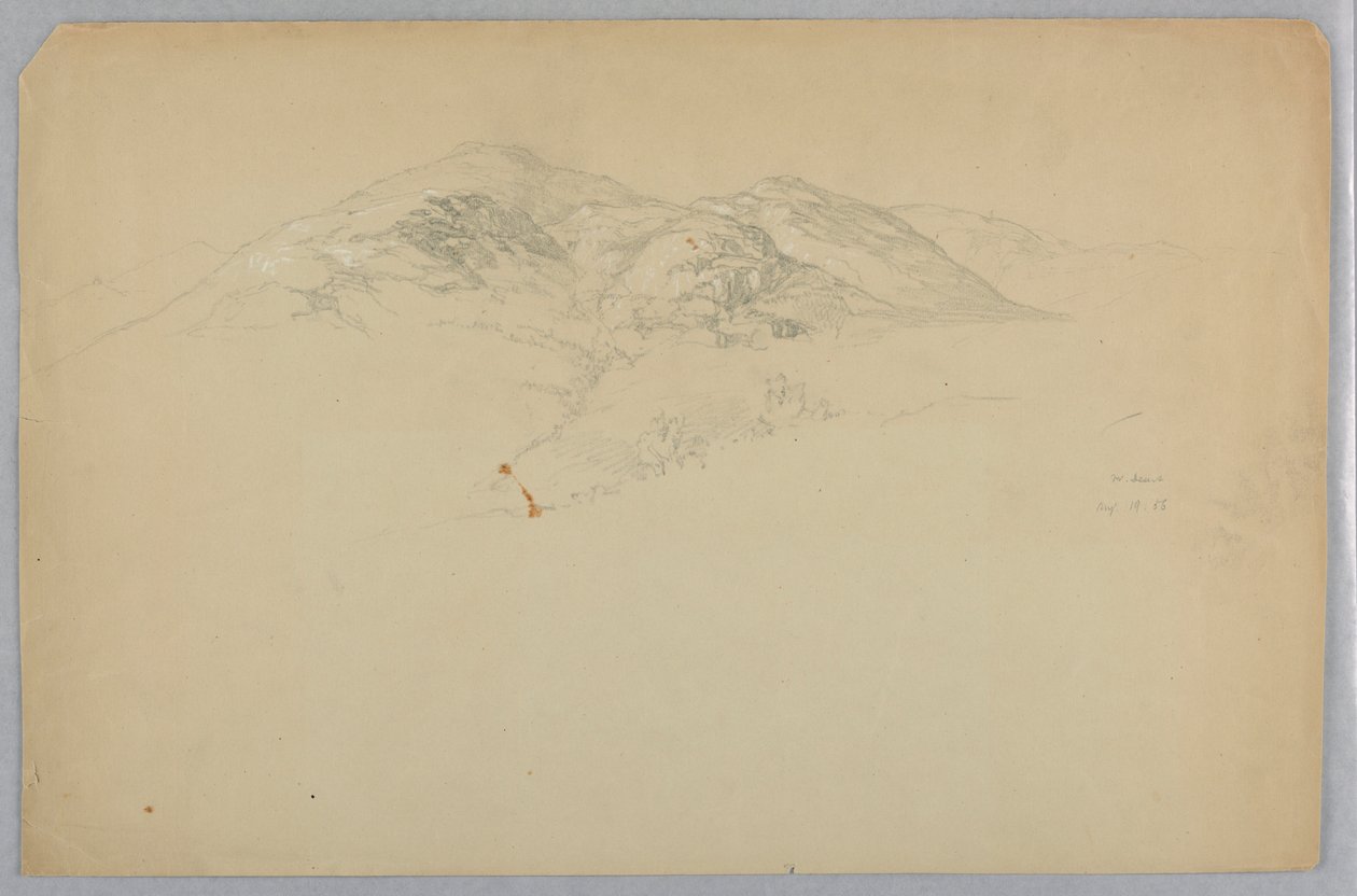 Boceto de paisaje, Monte Desierto, Maine de Daniel Huntington
