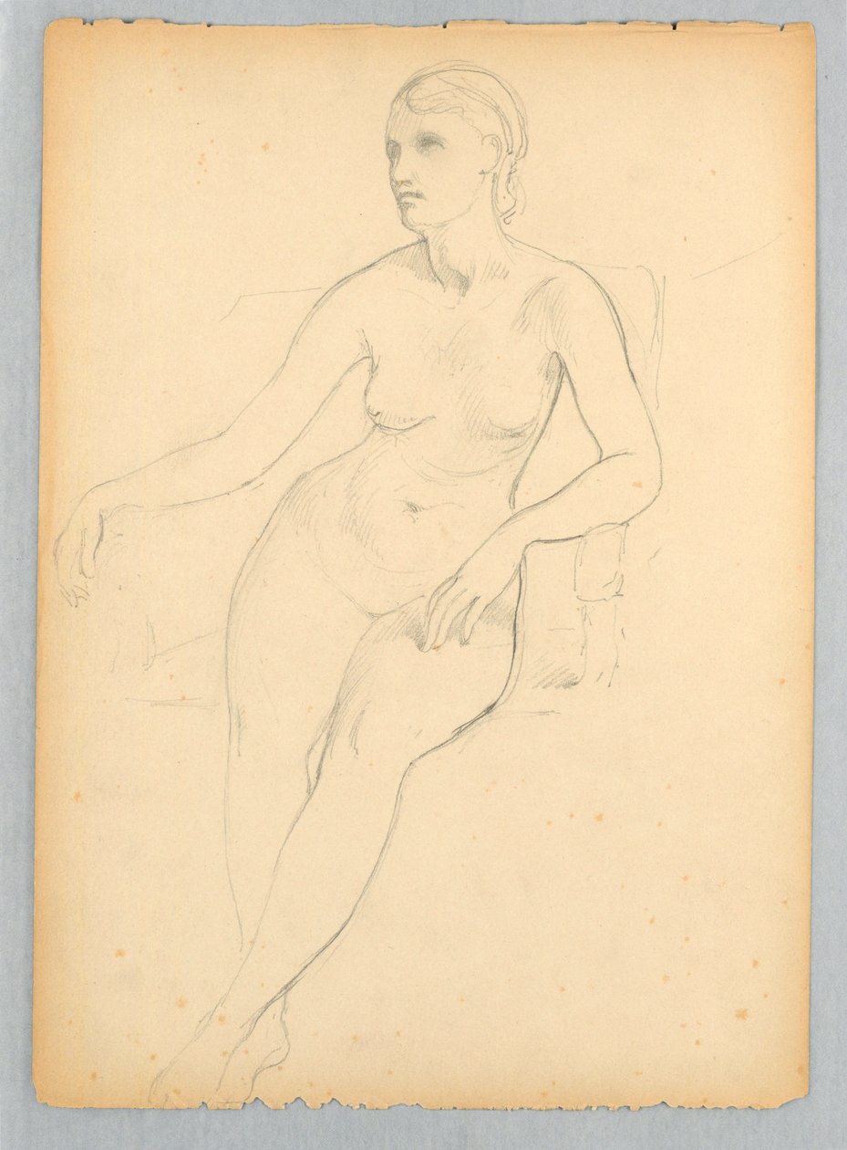 Estudio de desnudo sentado para retrato de Helen Hamersley de Daniel Huntington