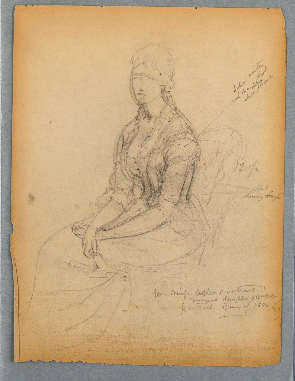 Boceto para el retrato de la señorita Astor de Daniel Huntington