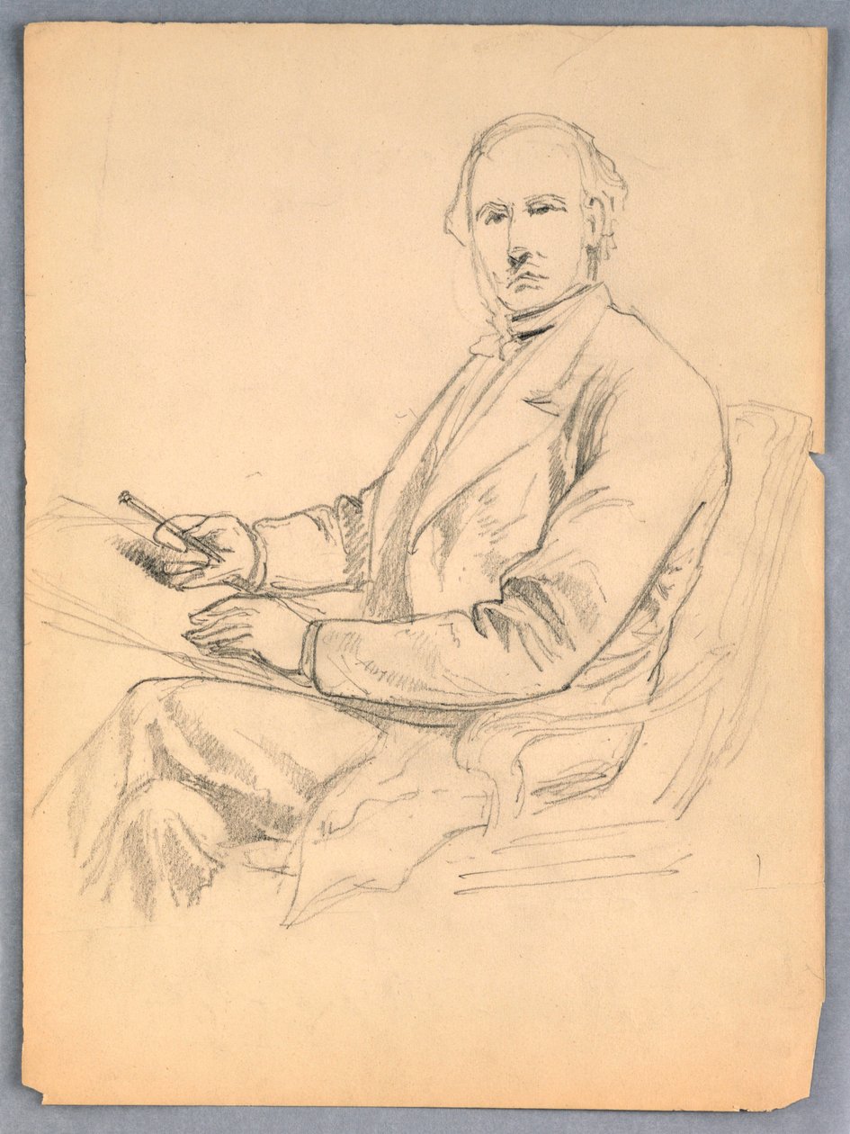 Boceto para Retrato de un Hombre Sentado de Daniel Huntington
