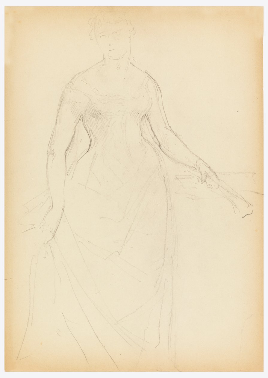 Boceto para un retrato de Bella Worsham de Daniel Huntington