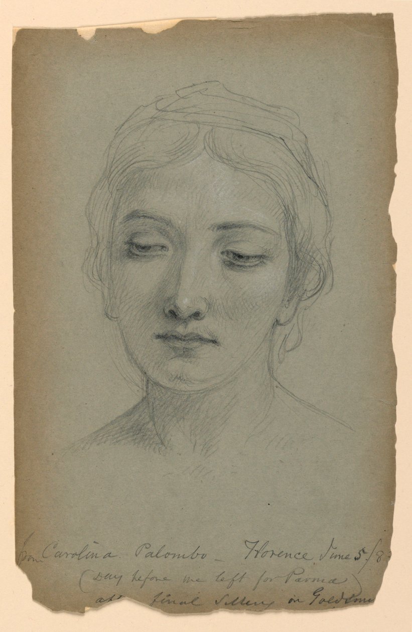 Boceto de Carolina Palombo, Estudio para "La hija del orfebre" de Daniel Huntington