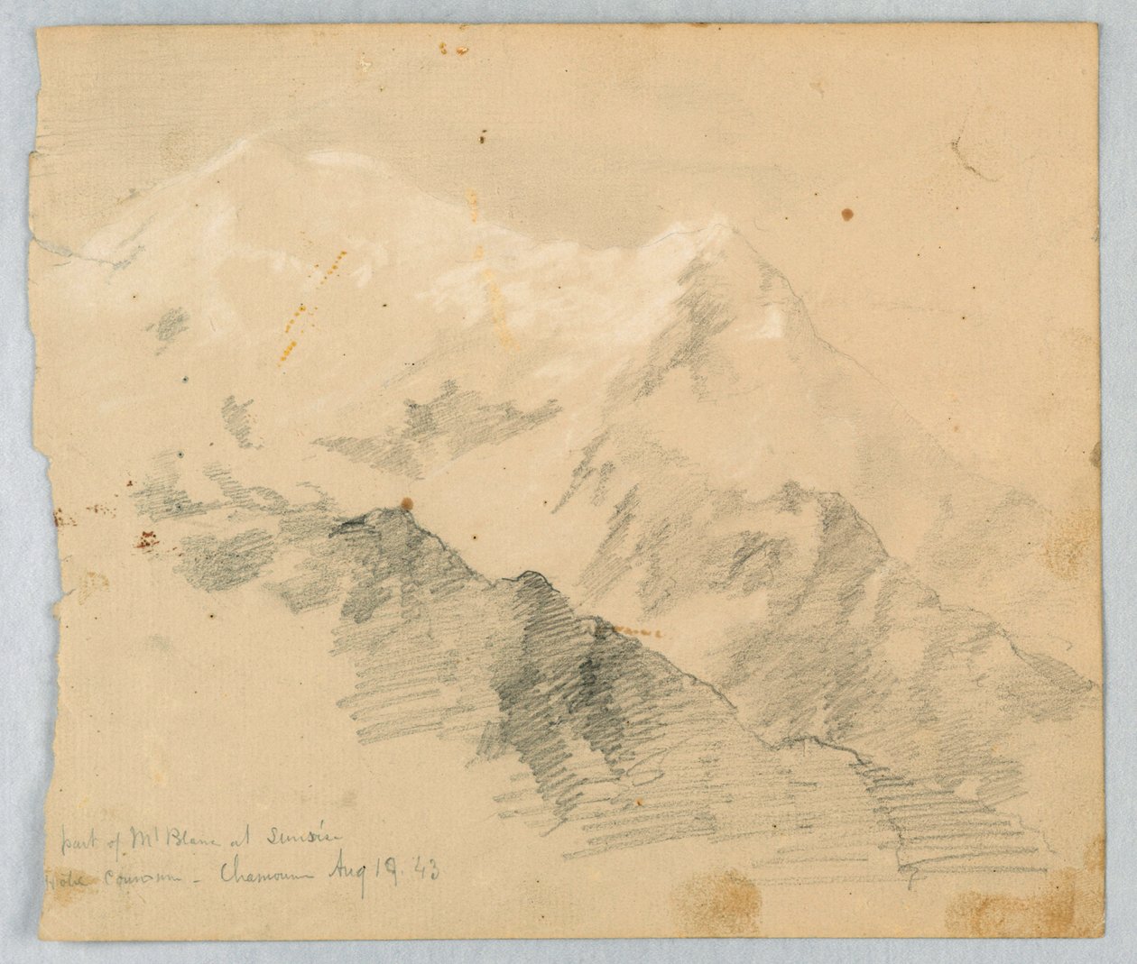 Boceto del Monte Blanco al amanecer de Daniel Huntington