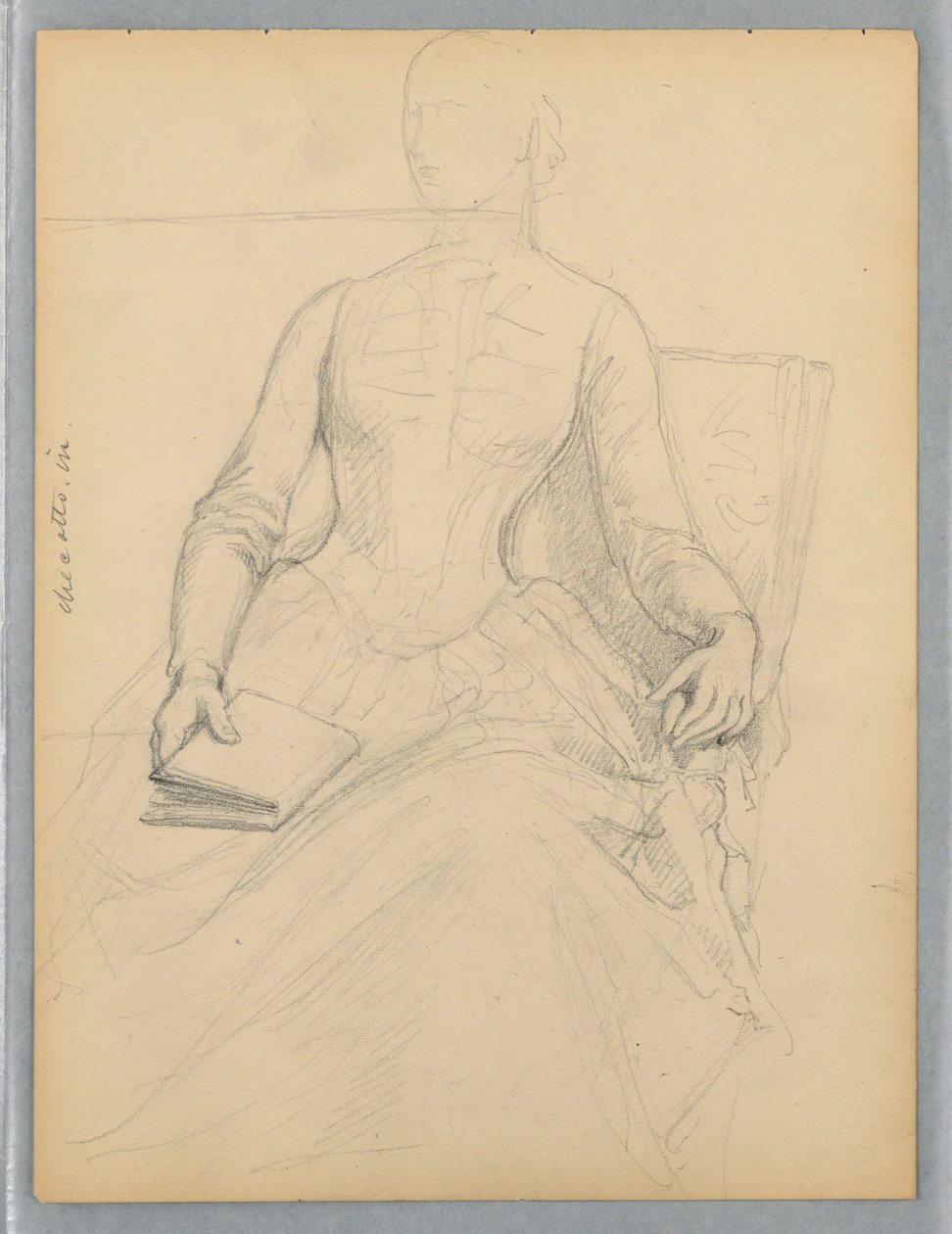 Boceto de mujer sentada de Daniel Huntington