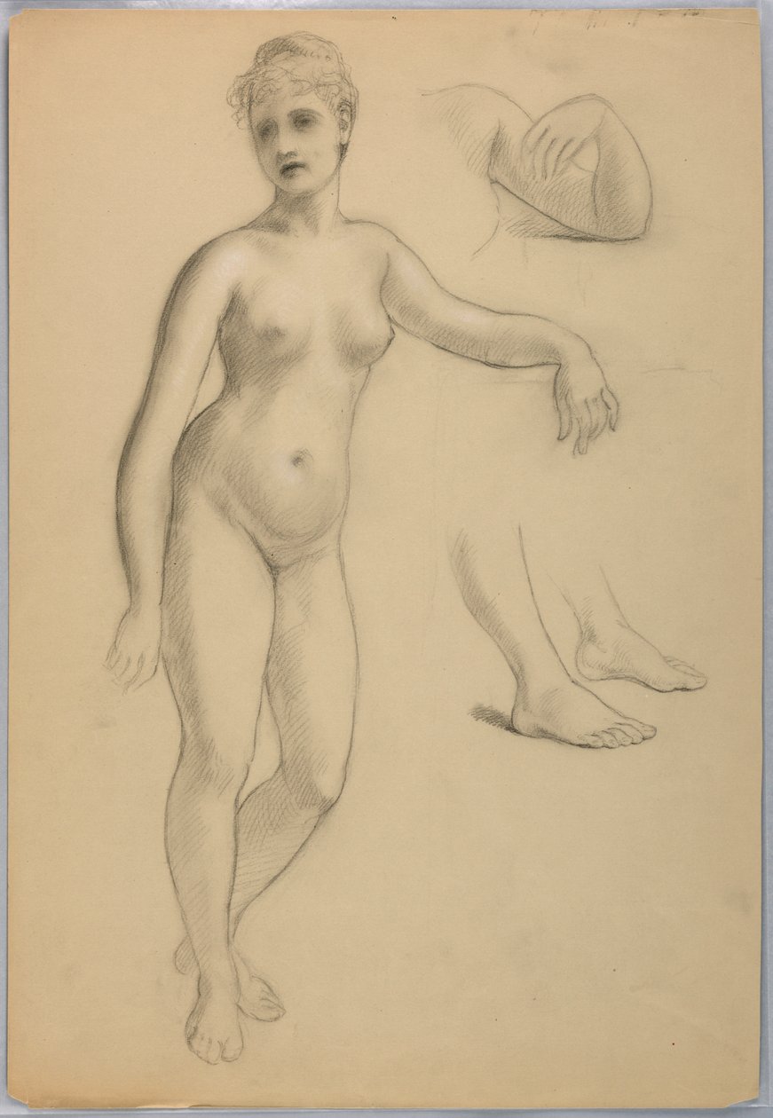 Desnudo femenino de pie de Daniel Huntington