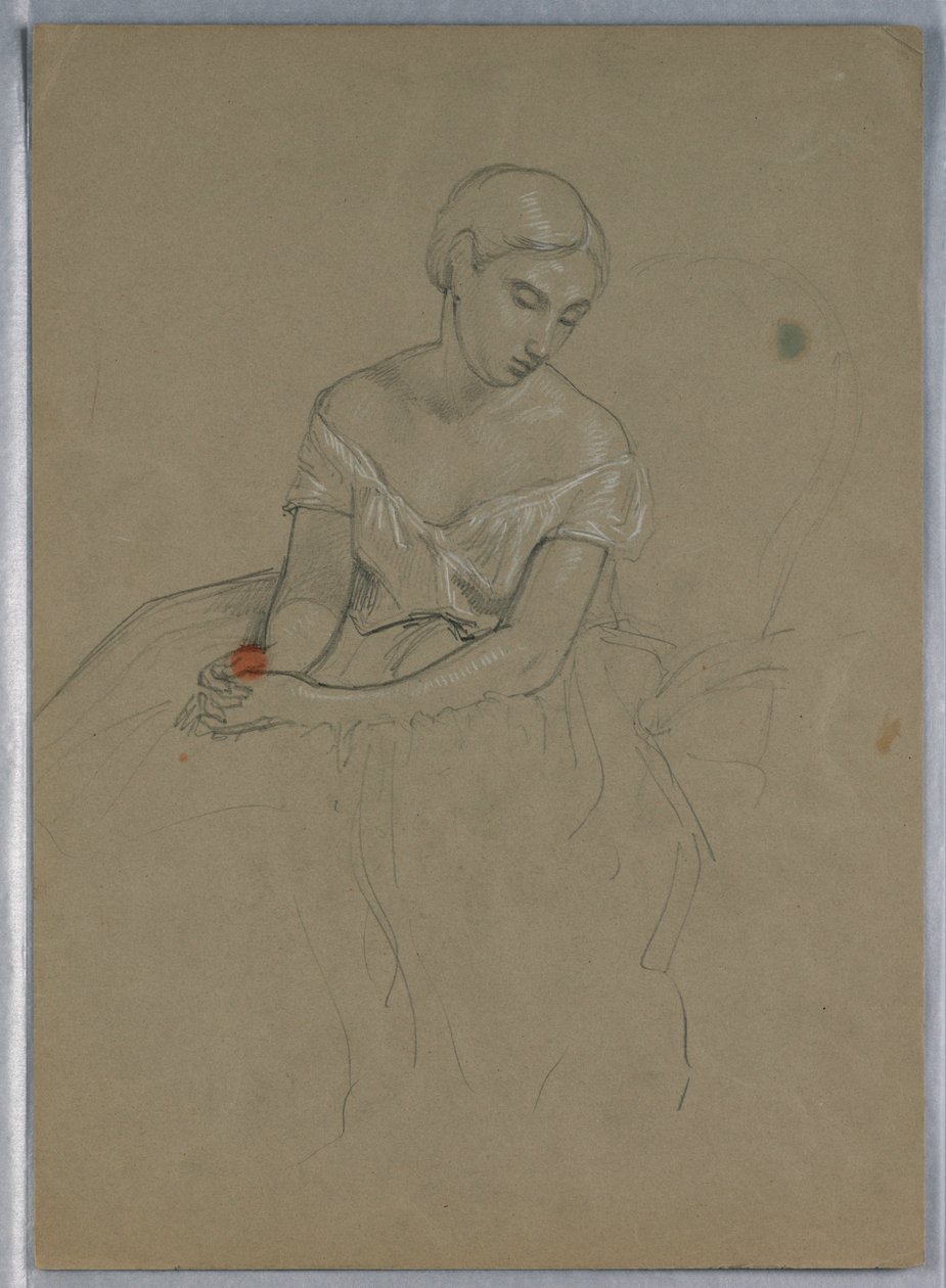 Estudio para "Recepción de Martha Washington" de Daniel Huntington