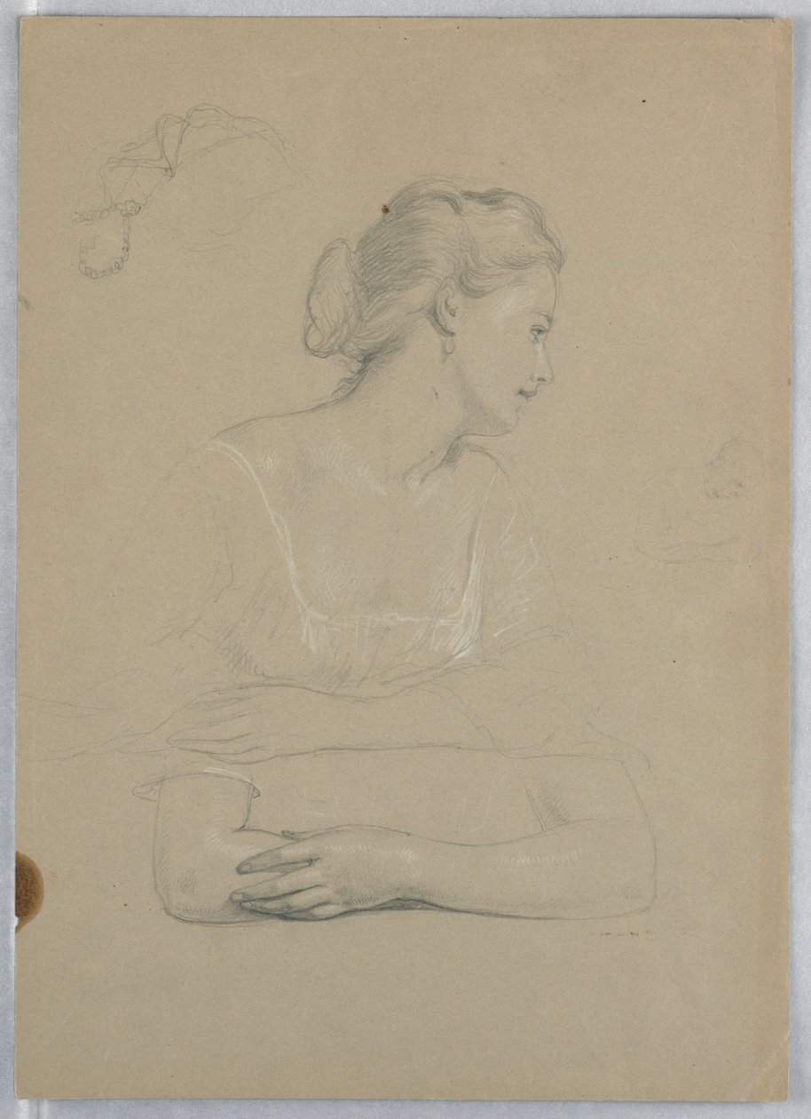 Estudio para "Recepción de Martha Washington" de Daniel Huntington