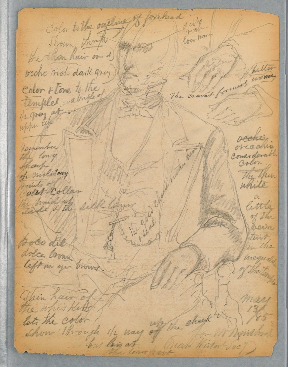 Estudio para el Retrato del Sr. Winthrop de Daniel Huntington