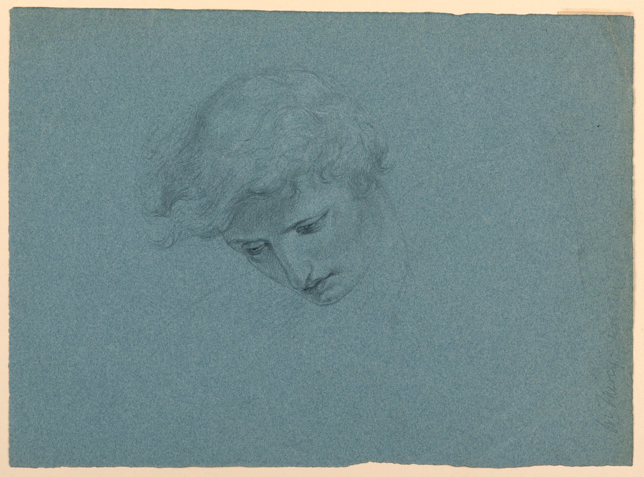 Estudio de la Cabeza de un Ángel para "El Sueño de la Misericordia" de Daniel Huntington
