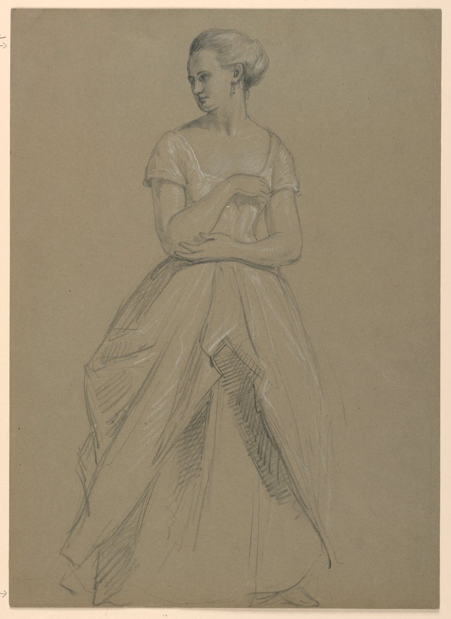 Estudio de la Sra. Bingham para "La Corte Republicana" (El día de recepción de Lady Washington) de Daniel Huntington