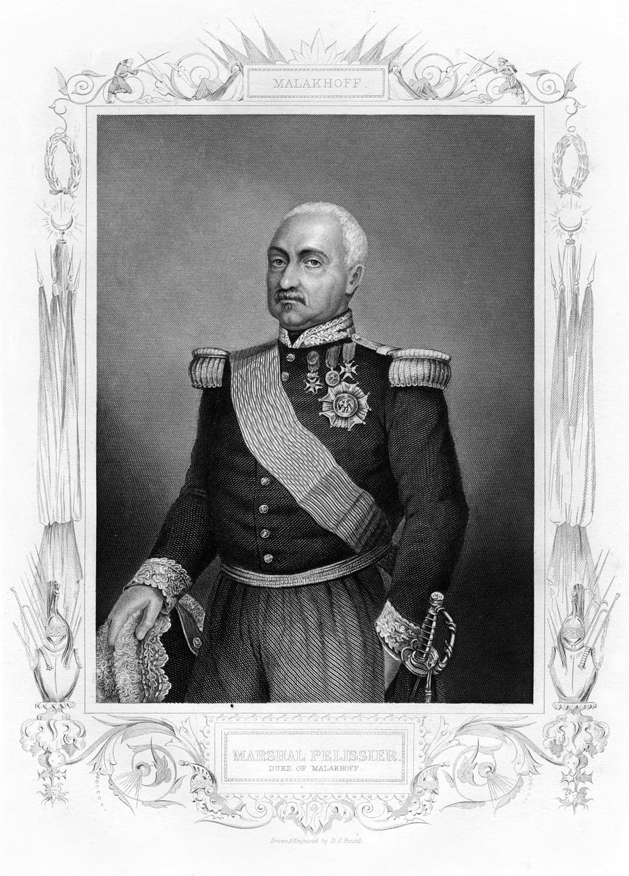 Aimable Jean Jacques Pelissier, duque de Malakoff, mariscal de Francia, siglo XIX de Daniel John Pound