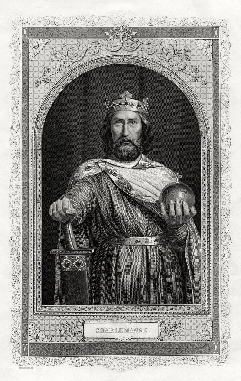 Carlomagno, rey de los francos, 1875 de Daniel John Pound