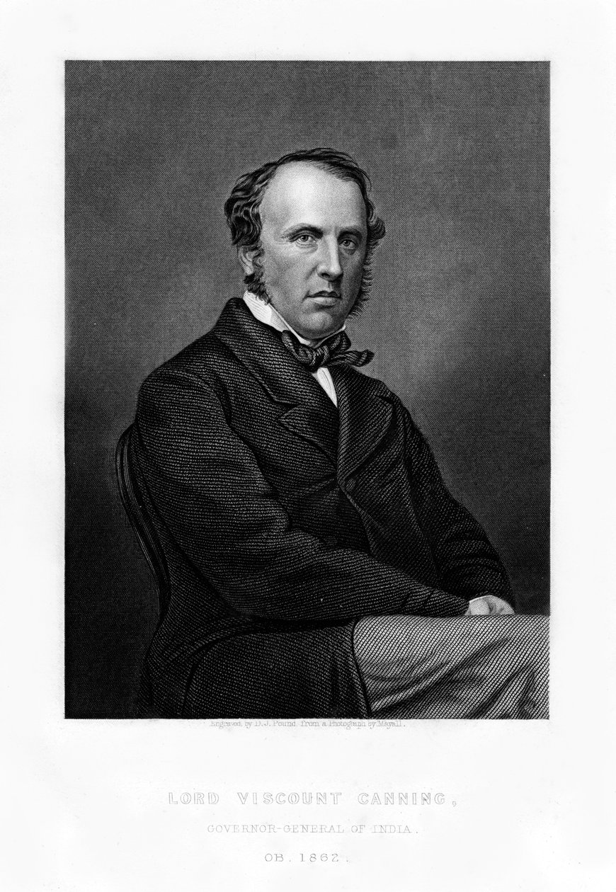 Charles John Canning, 1er Conde Canning, Gobernador General de la India, siglo XIX de Daniel John Pound